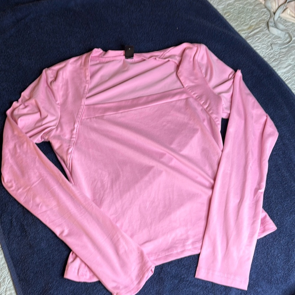 Pink SHEIN top long sleeve